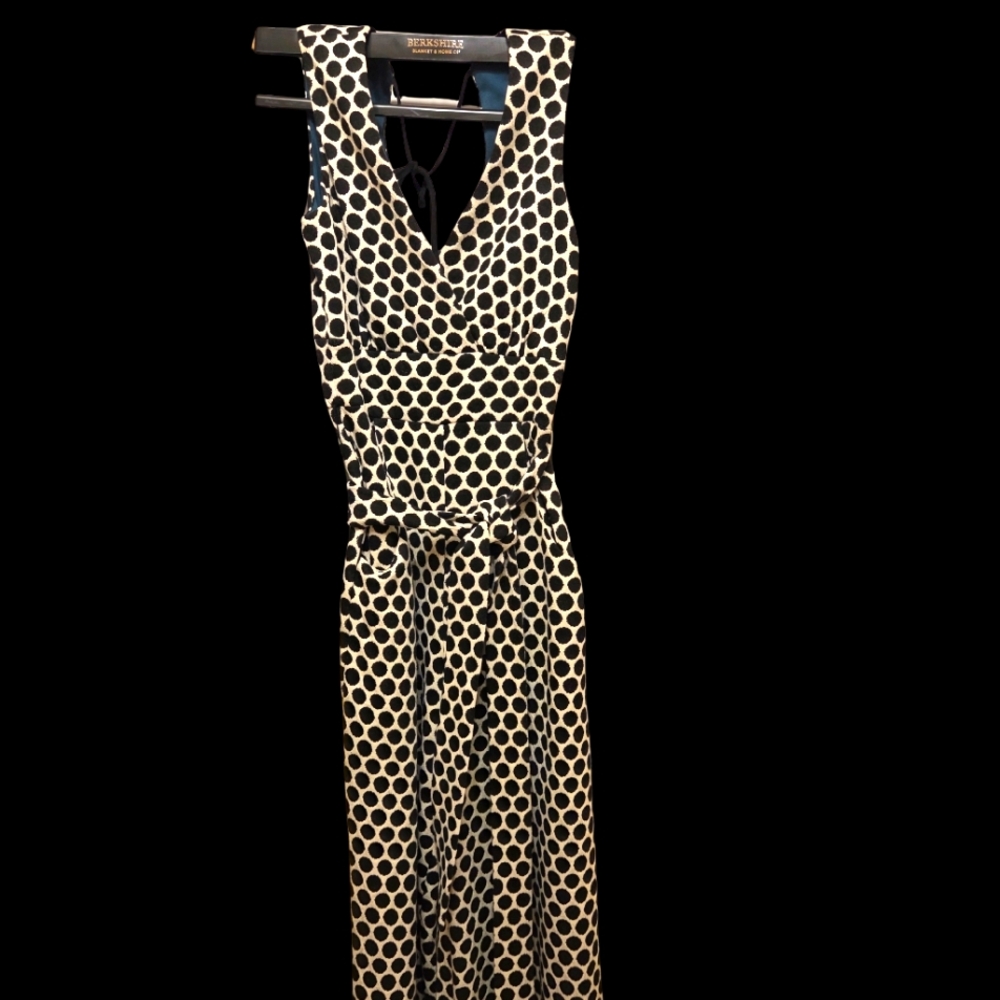 Eva Franco Black and White Polka Dot Jumpsuit